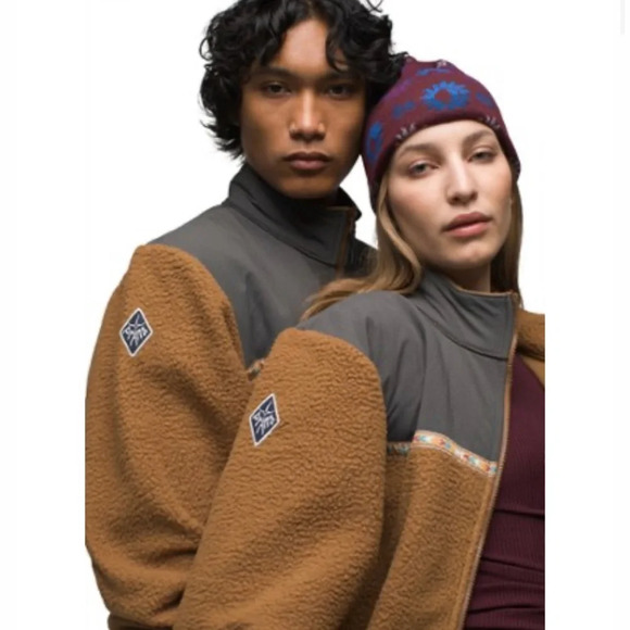 NWT Prana Hurricane Full Zip Fleece Jacket Sepia Brown - Picture 2 of 10